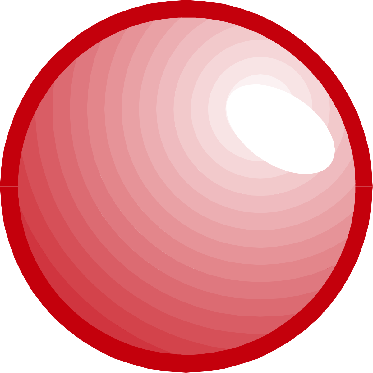 Red Sphere with White Center Clipart  Perfect for Your Creative Projects