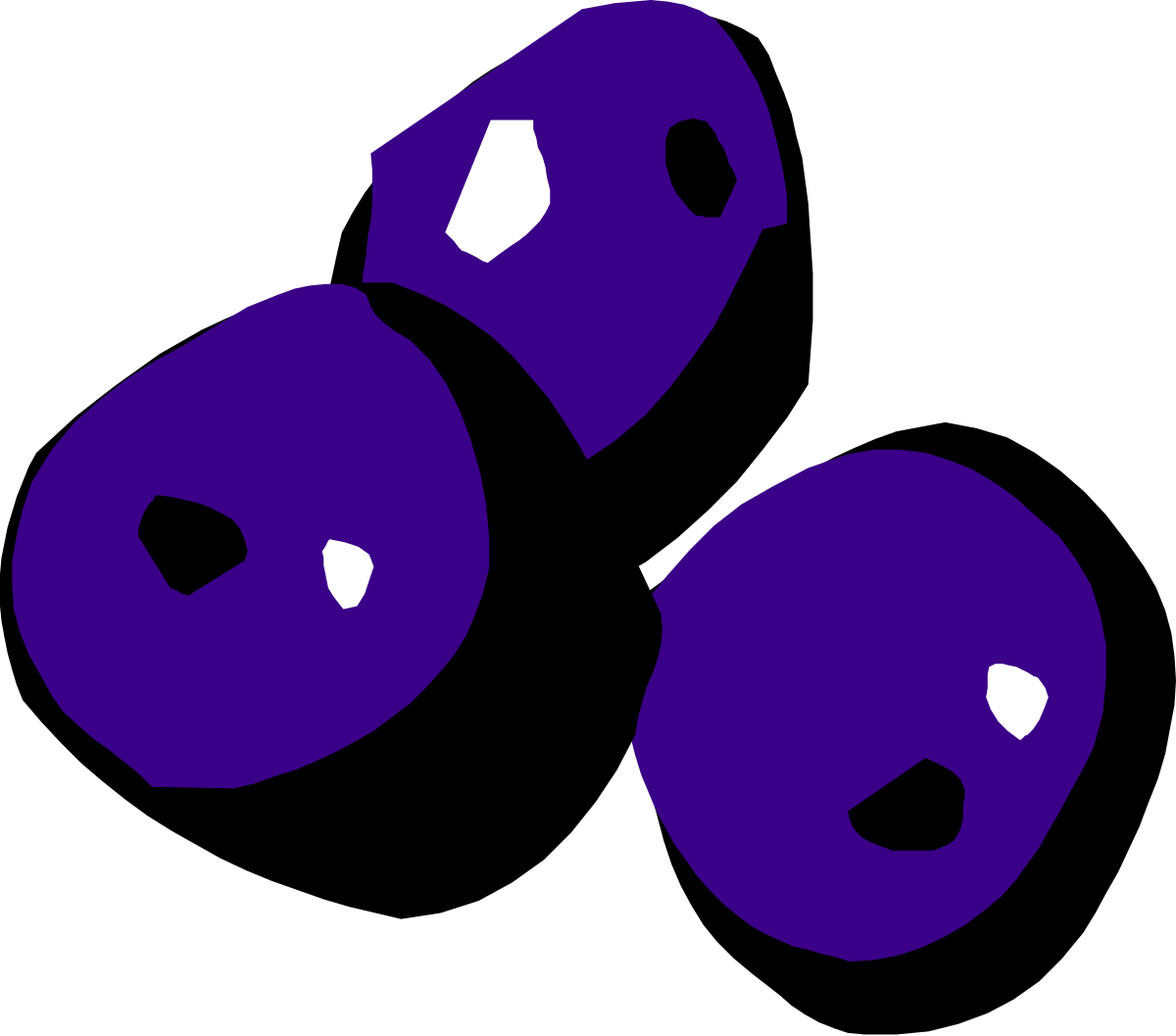 Purple Circles with White Dots - Vibrant Clipart for Creative Projects