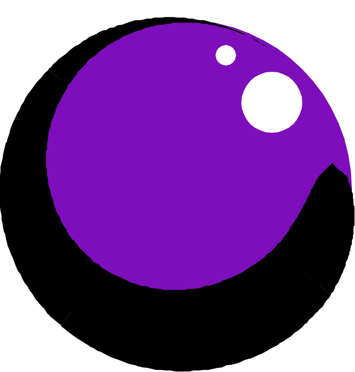 Purple Ball with White Dot - Vibrant Clipart for Your Projects