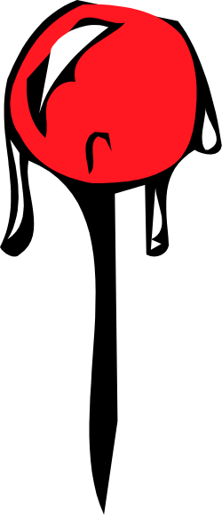 Red and White Logo on Black Background - Eye-Catching Clipart