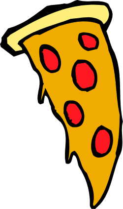 Pizza Slice Clipart with Red Spots - Delicious and Fun Imagery