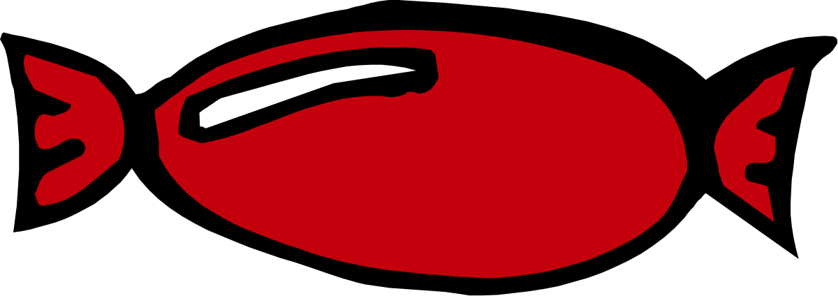 Red Fish Clipart on Black Background - Stunning Marine Imagery