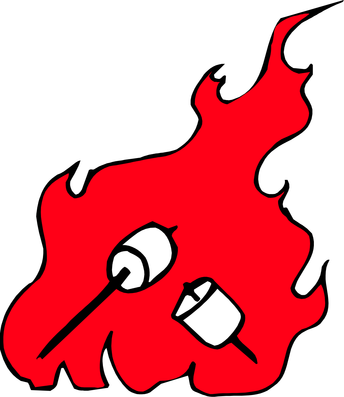 Fire with Burning Torch Clipart - Ignite Your Creativity