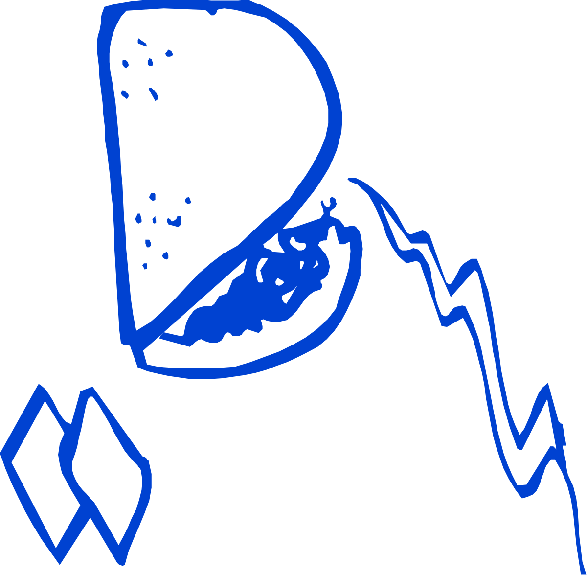 Blue and White Logo Featuring a Man's Face - Elegant Clipart Design