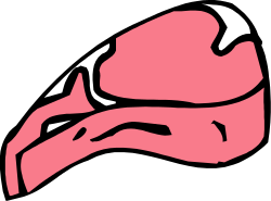 Pink and White Skull Clipart with Black Background