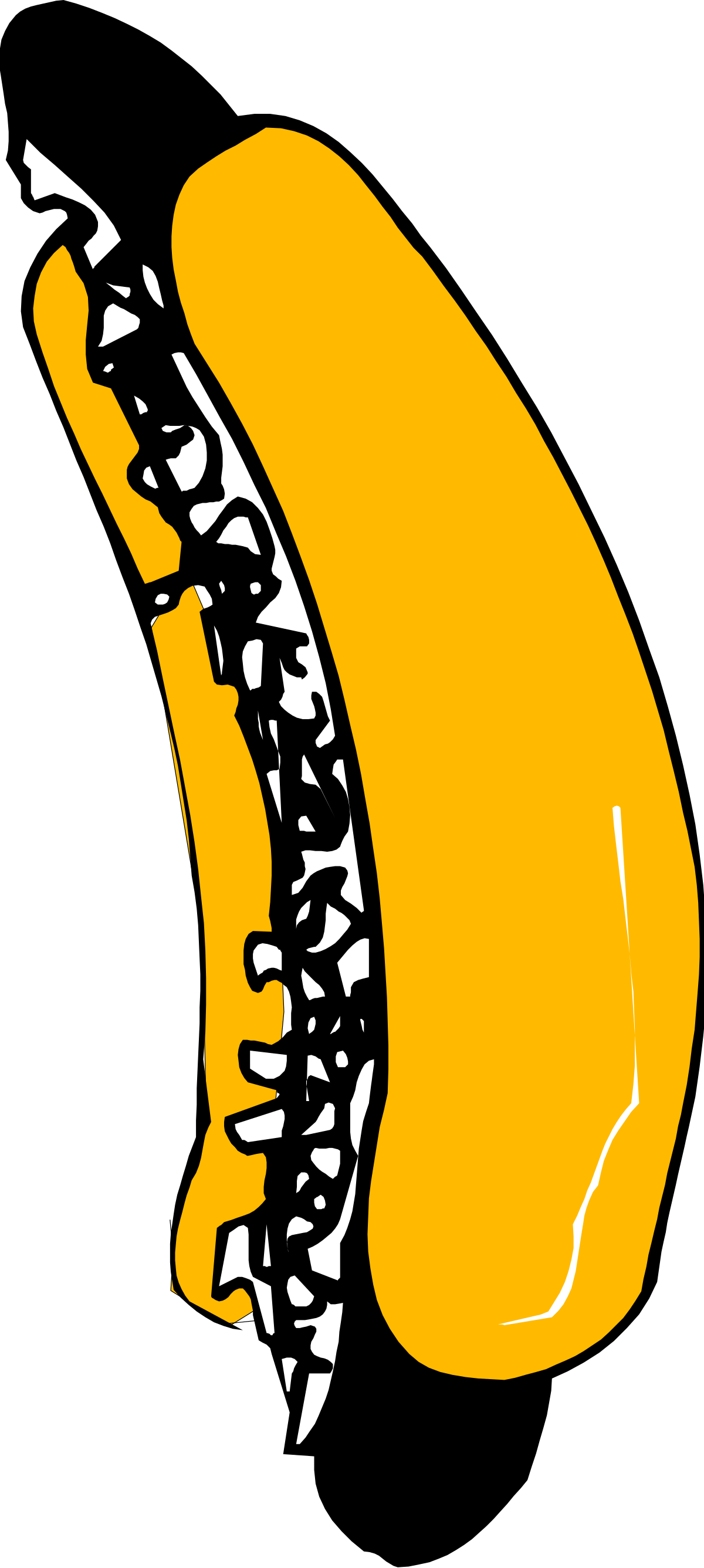 Banana with a Bite Clipart - Perfect for Fun Projects