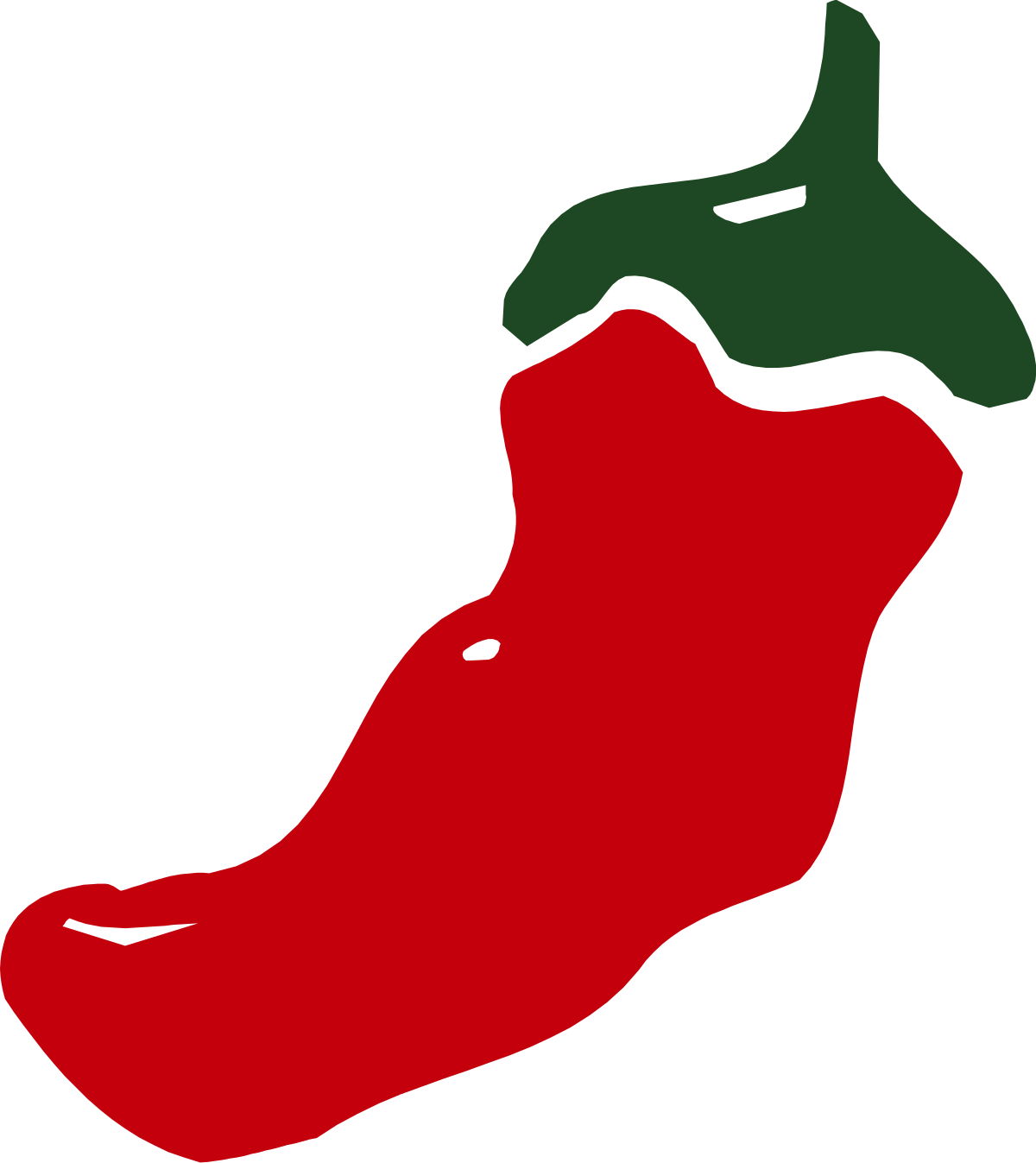 a red chili pepper with green pepper clip art png transparent Red Chili Pepper with Green Pepper Clipart - Vibrant Culinary Graphics