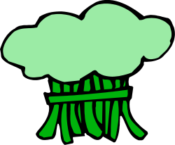 Green Tree with White Cloud Clipart - Nature Illustrations