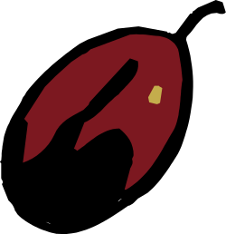Red and Black Logo with Yellow Dot Clipart for Bold Branding