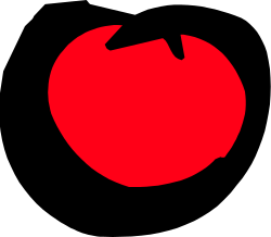 Red Apple Clipart on Black Background - Fresh & Juicy