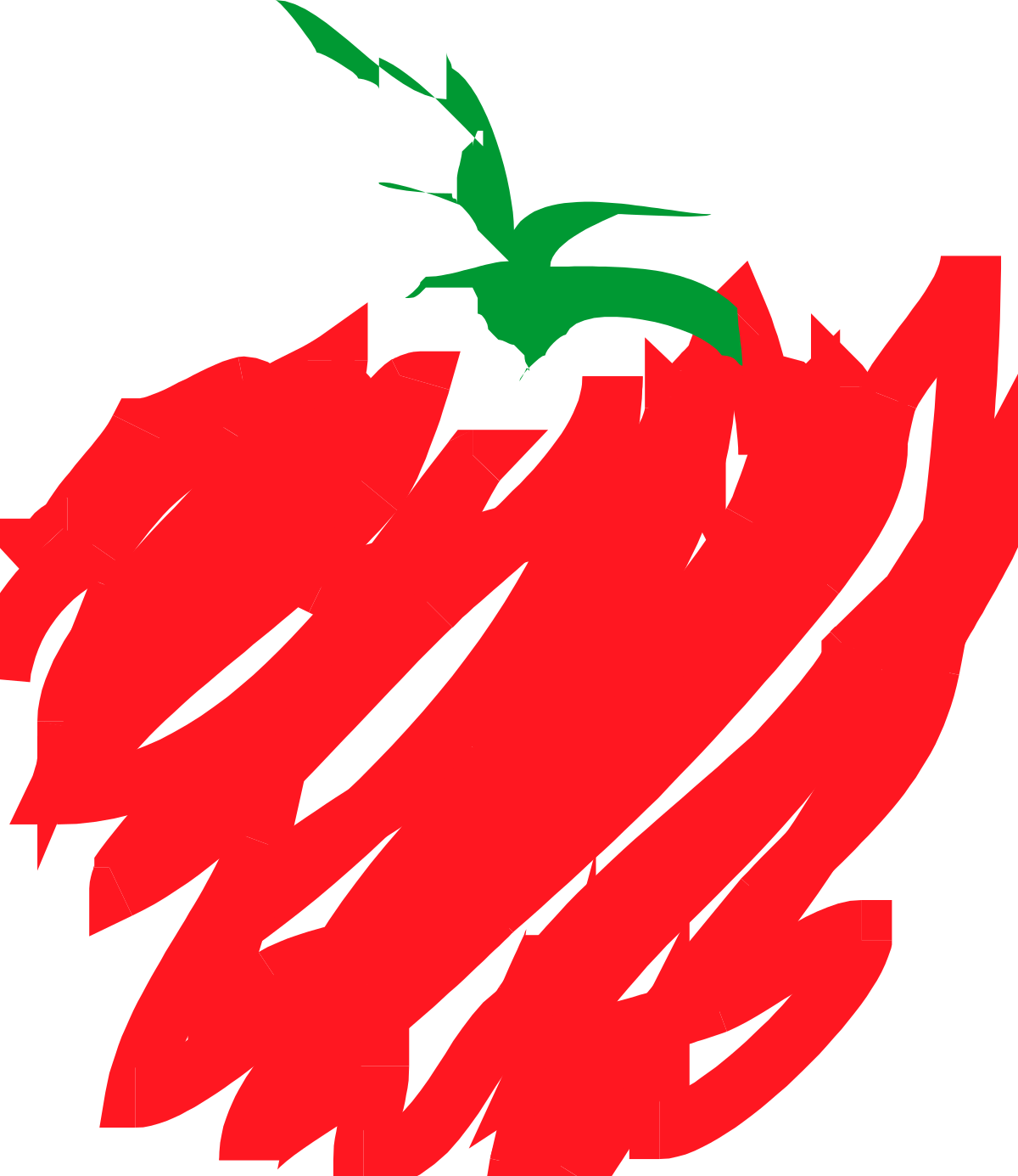 Red Pepper Clipart with Green Stem - Fresh and Vibrant Vegetables