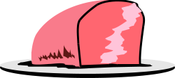 Pink Cake Slice with Center Hole Clipart - Delicious Dessert Art