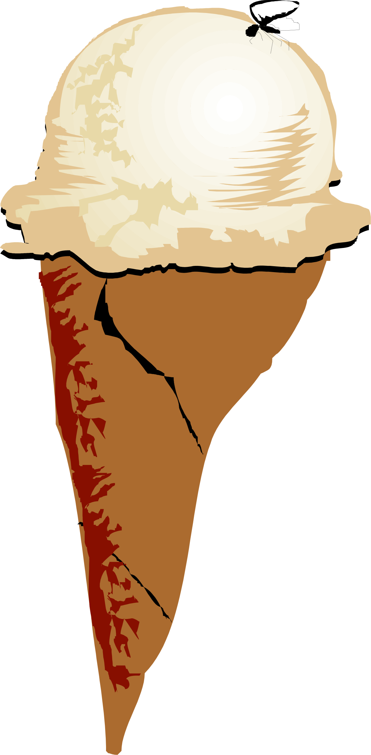 Ice with Red and White Swirl - Unique Clipart for Your Projects