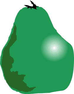 Green Rock with White Dot Clipart - Nature Illustration for Creative Projects