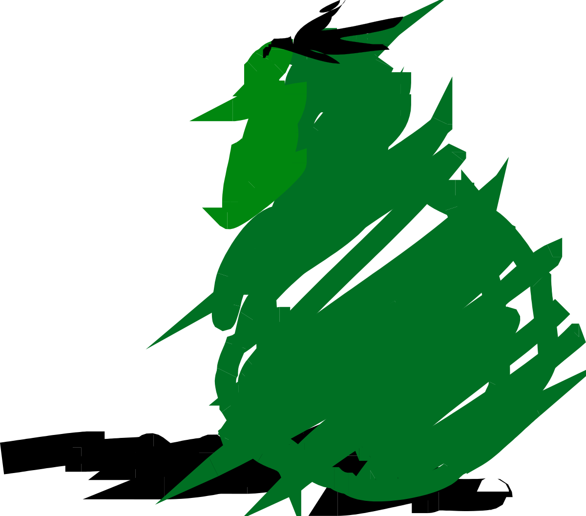 a green tree with a black background clip art png transparent Green Tree Clipart on Black Background - Perfect for Nature Projects