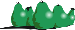 Green Trees Against a Black Background Clipart