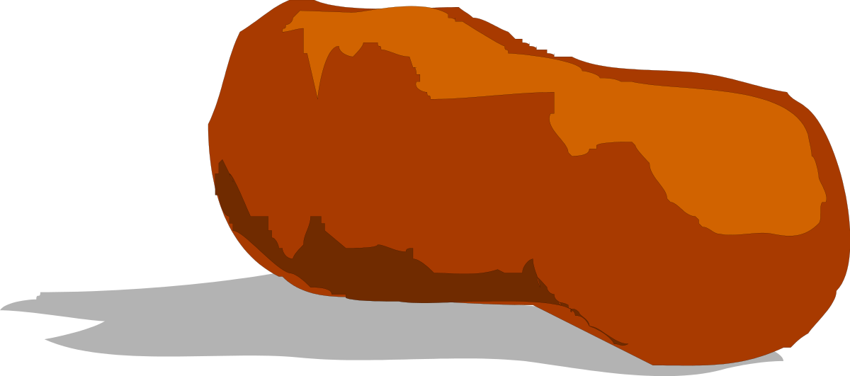 Large Orange Rock Clipart for Creative Projects