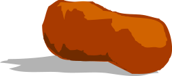 Large Orange Rock Clipart for Creative Projects