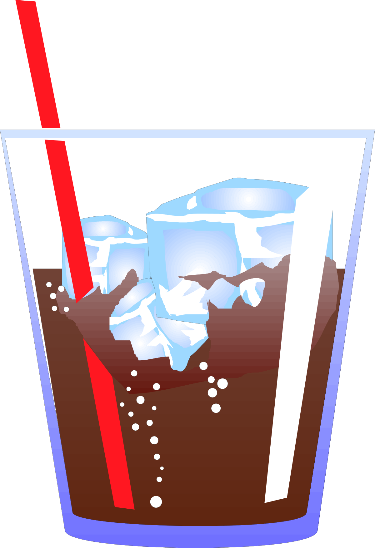 a glass of ice with a straw and a straw clip art png transparent Ice Cold Drink in Glass with Straw Clipart