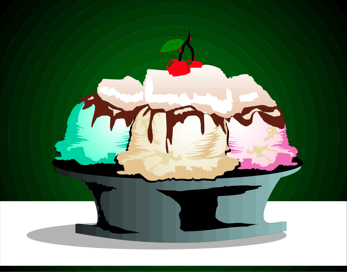 Ice Cream Bowl with Cherry Illustration - Tasty Clipart for Your Projects