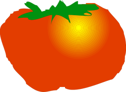Tomato Clipart with Green Leaf: Fresh and Vibrant