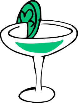 Martini Glass with Green Olive - Perfect Clipart for Parties
