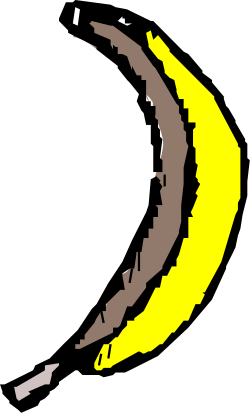 Yellow Half Circle on Black Background Clipart