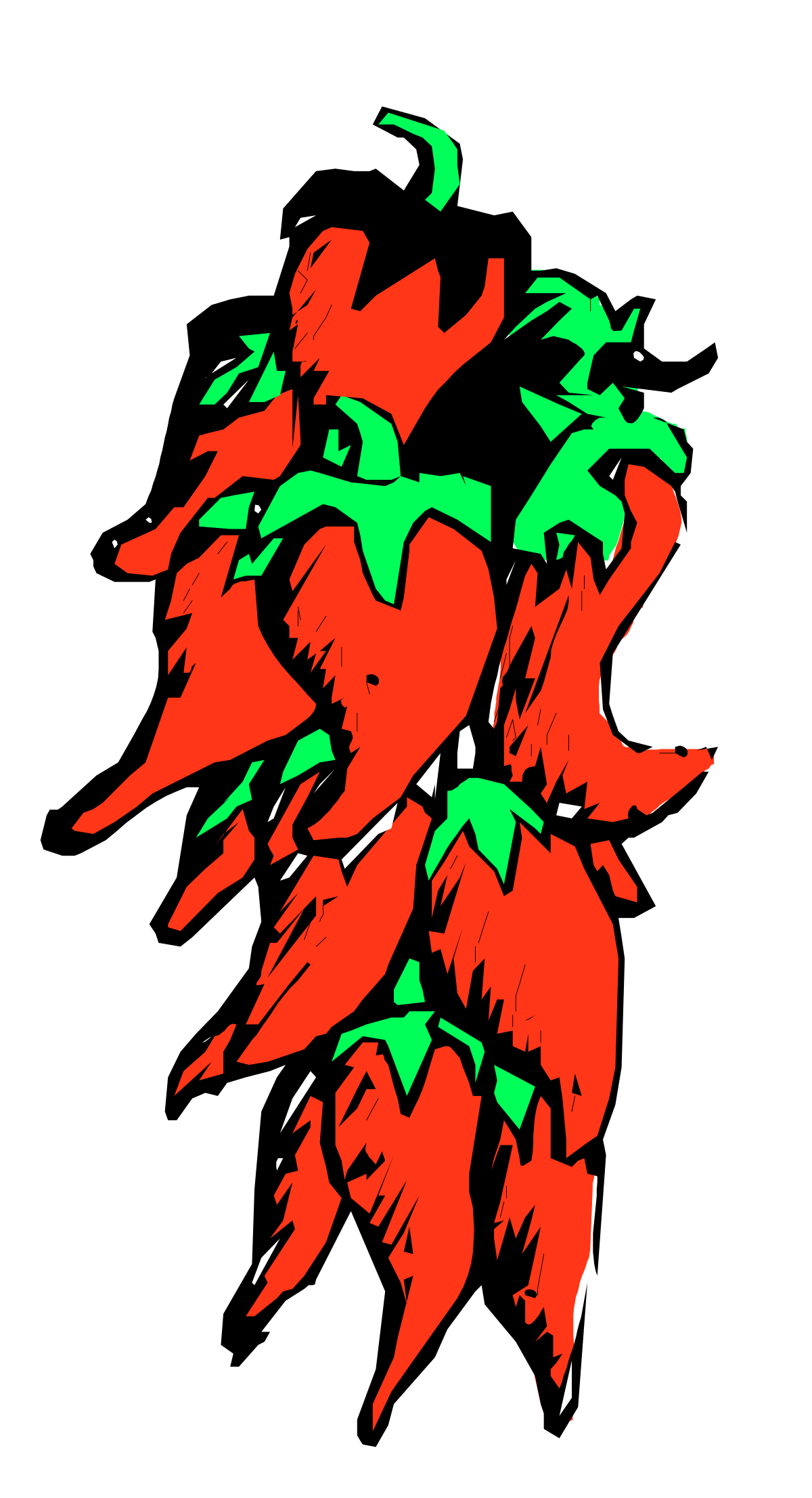 Red Flowers on Black Background - Stunning Clipart Collection