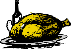 Yellow and Black Plate Clipart - Vibrant Tableware Designs