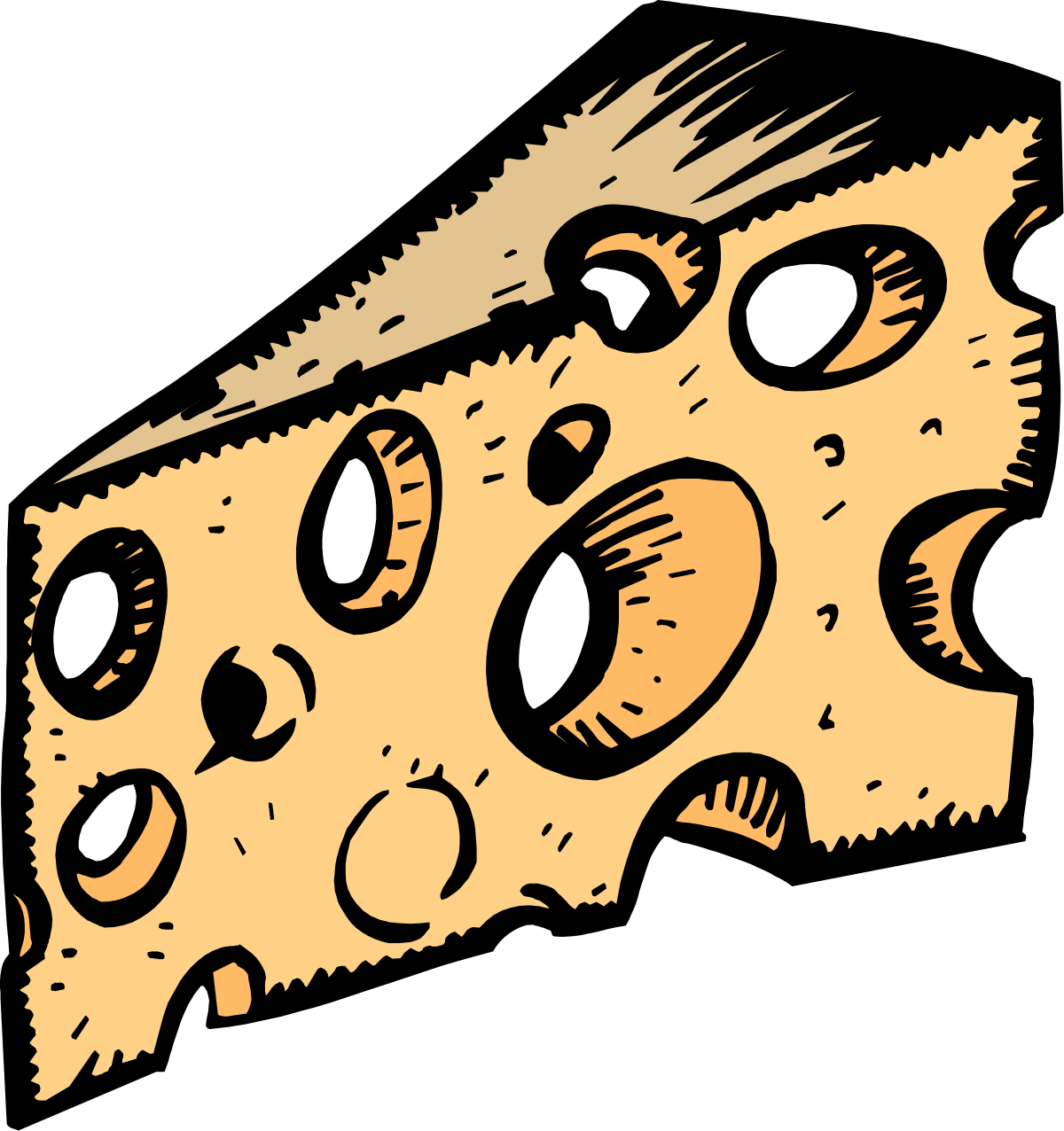 a piece of cheese with eyes on it clip art png transparent Cheesy Mascot: Whimsical Cheese with Eyes Clipart