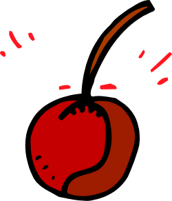 Red Apple Against Black Background - Vibrant Clipart for All Uses