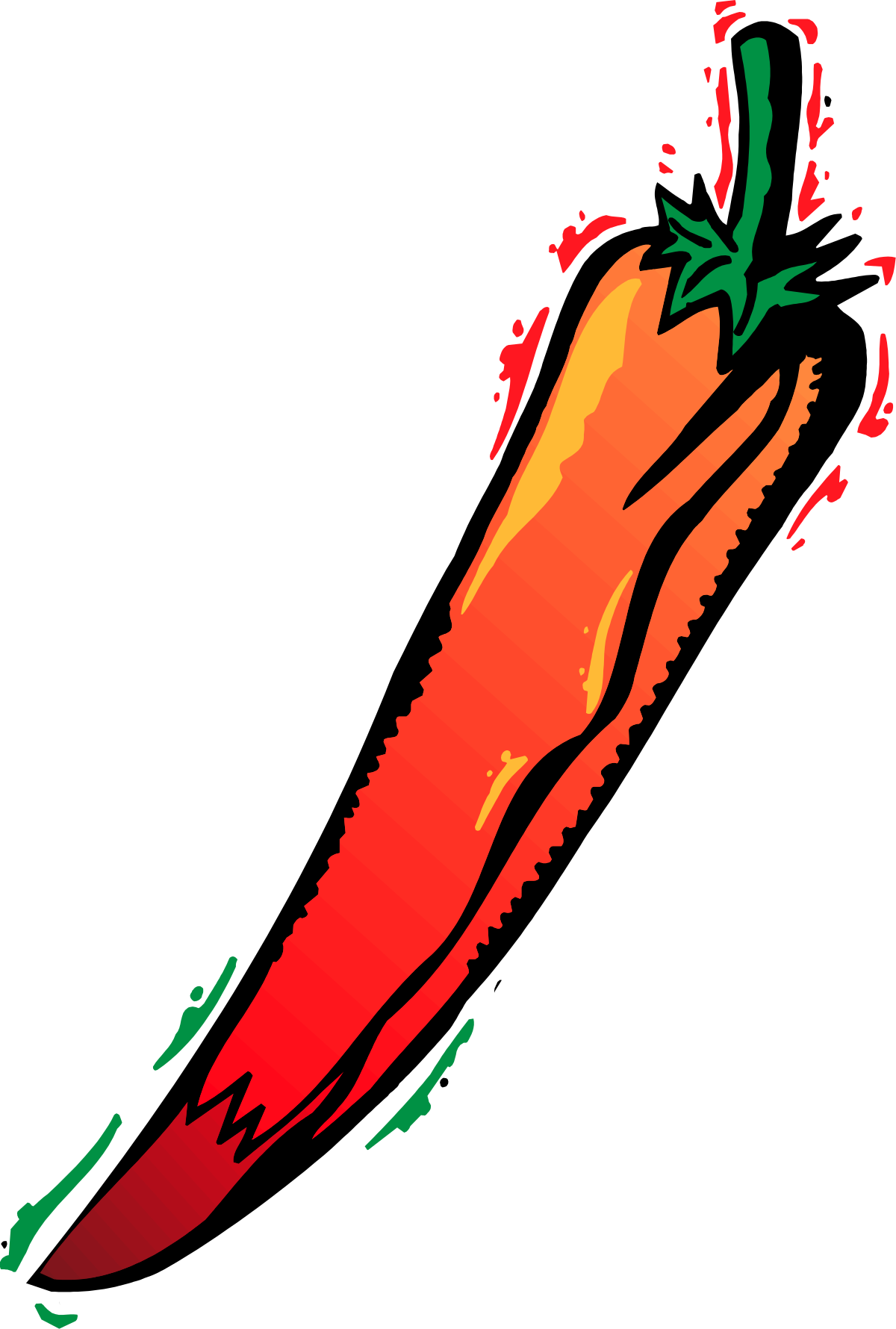 a red and green chili on a black background clip art png transparent Red and Green Chili Clipart on Black Background
