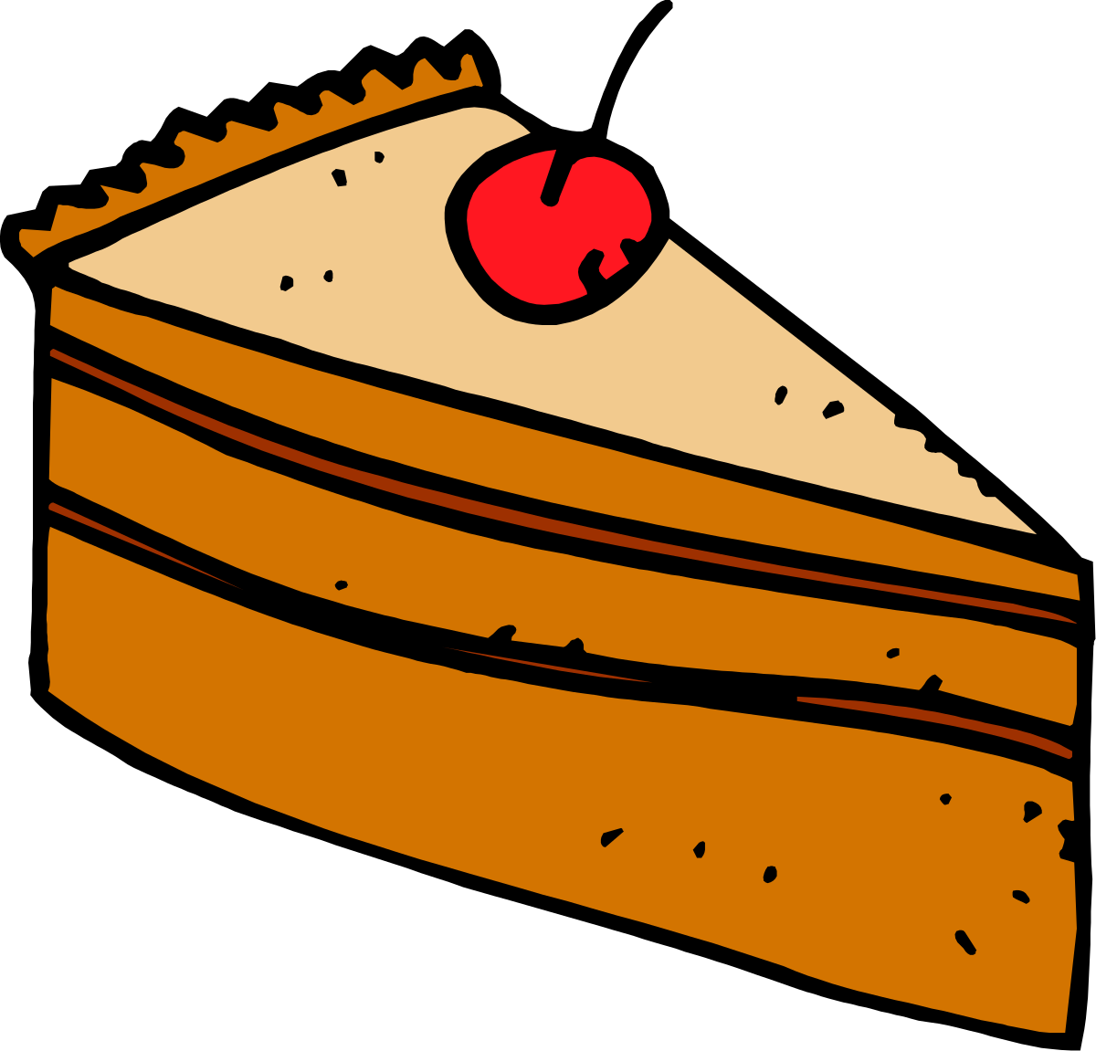a piece of cake with a cherry on top clip art png transparent Delicious Cake with Cherry on Top Clipart - Perfect for Celebrations