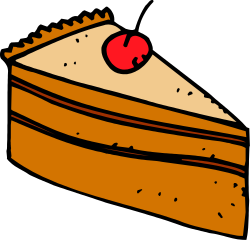 Delicious Cake with Cherry on Top Clipart - Perfect for Celebrations