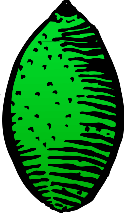 Green Planet on Black Background Clipart