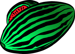Watermelon Clipart with Red Stripes - Perfect for Summer Themes