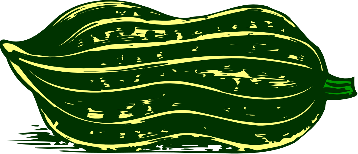 Striking Green and Yellow Striped Banana Clipart for Unique Designs
