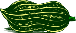 Striking Green and Yellow Striped Banana Clipart for Unique Designs