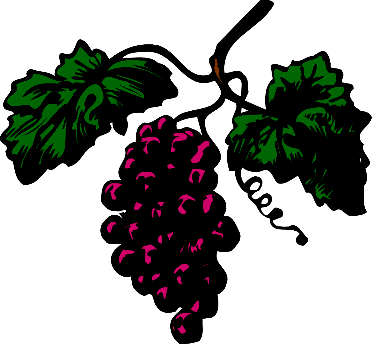 Vibrant Green and Pink Flowers Clipart for Creative Projects