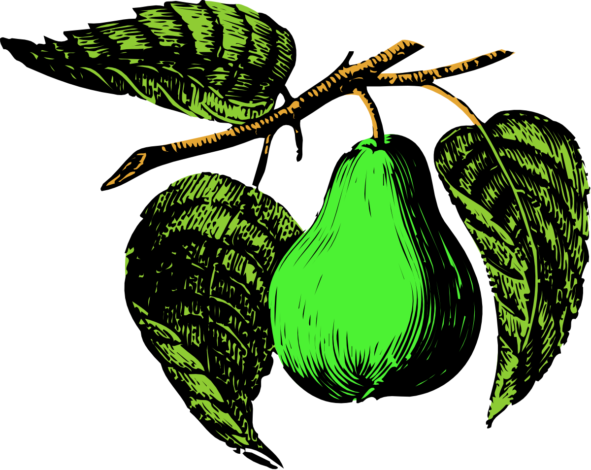 a green pear on a black background clip art png transparent Green Pear on Black Background Clipart for Elegant Designs