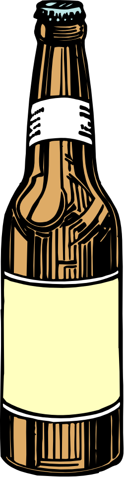 Beer Bottle Clipart with Label for Creative Projects