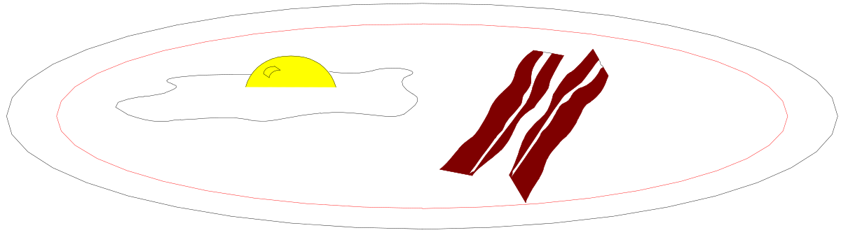 Bacon and Eggs Plate Clipart - Mouthwatering Breakfast Illustration