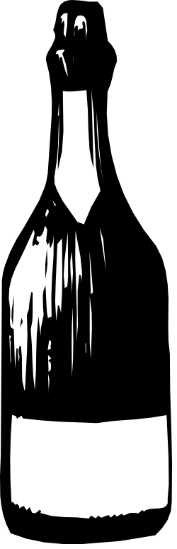 Black and White Silhouette of a Bearded Man Clipart for Creative Projects
