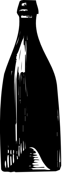 Black and White Man Walking Down Street Clipart