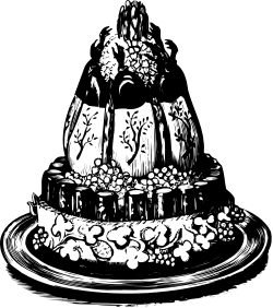 Cake with Flowers and Candle - Delightful Clipart for Celebrations