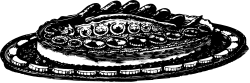 Black and White Cake Clipart: Elegant Dessert Illustration