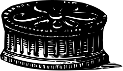 Black and White Cake Clipart - Delicious Desserts Illustration
