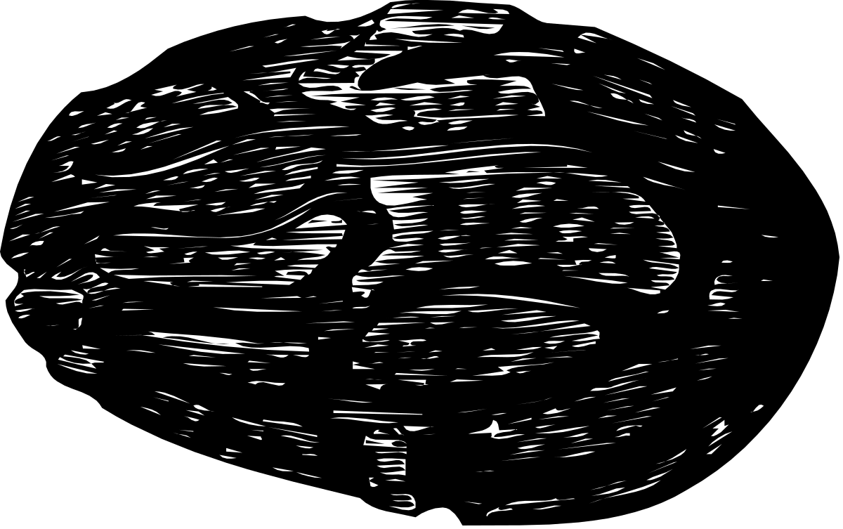 Black and White Man's Face Clipart - Striking Monochrome Illustration