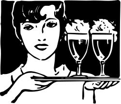 Champagne Glasses Celebration Clipart on Black Background