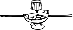 Knife Clipart: Black and White Hand Holding a Sharp Knife
